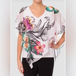 Joseph Ribkoff tropical Floral printed Top / Blouse size 12 great condition!!